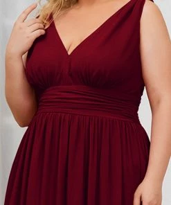 Ever-Pretty US Sleeveless V-Neck Plain Maxi Chiffon Bridesmaid Dress Party Dresses