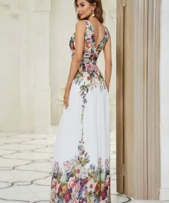 Ever-Pretty US Sleeveless V-Neck Maxi Chiffon Bridesmaid Dress Party Dresses