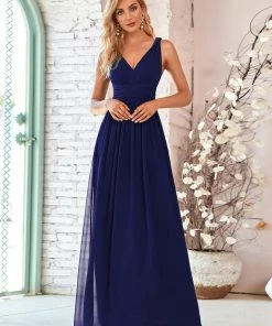 Ever-Pretty US Sleeveless V-Neck Maxi Chiffon Bridesmaid Dress Party Dresses