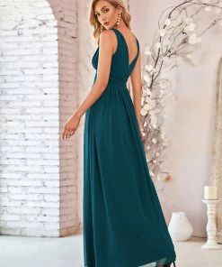 Ever-Pretty US Sleeveless V-Neck Maxi Chiffon Bridesmaid Dress Party Dresses