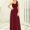 Ever-Pretty US Sweet Pleated Bodice One Shoulder Chiffon Bridesmaid Dress Summer Dresses 2022