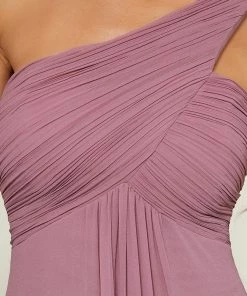 Ever-Pretty US Summer Dresses 2022 Custom Size Pleated One Shoulder Long Chiffon Evening Dress