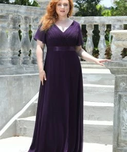 Ever-Pretty US Flutter Sleeves Empire Waist Long Chiffon Evening Dress SHOP BY OCCASION 70 Ever-Pretty US Flutter Sleeves Empire Waist Long Chiffon Evening Dress SHOP BY OCCASION