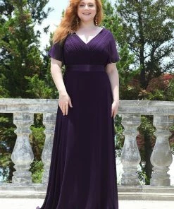 Ever-Pretty US Flutter Sleeves Empire Waist Long Chiffon Evening Dress SHOP BY OCCASION 68 Ever-Pretty US Flutter Sleeves Empire Waist Long Chiffon Evening Dress SHOP BY OCCASION