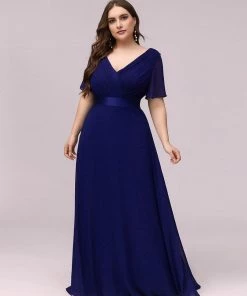 Ever-Pretty US Long Empire Waist Evening Dress With Short Flutter Sleeves Evening Dresses & Gowns 115 Ever-Pretty US Long Empire Waist Evening Dress With Short Flutter Sleeves Evening Dresses & Gowns