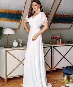Ever-Pretty US Flutter Sleeves Empire Waist Long Chiffon Evening Dress SHOP BY OCCASION 87 Ever-Pretty US Flutter Sleeves Empire Waist Long Chiffon Evening Dress SHOP BY OCCASION
