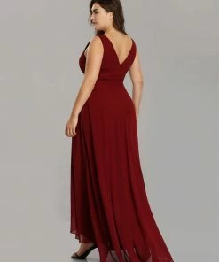 Ever-Pretty US V-Neck High-Low Chiffon Evening Party Dress