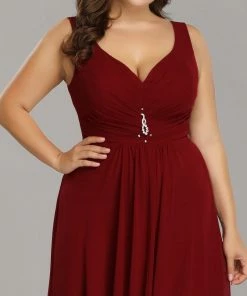 Ever-Pretty US V-Neck High-Low Chiffon Evening Party Dress