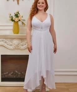 Ever-Pretty US V-Neck High-Low Chiffon Evening Party Dress