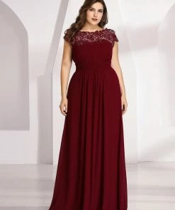Ever-Pretty US Plus Size Maxi Long Formal Lace Cap Sleeve Evening Dress 70 Ever-Pretty US Plus Size Maxi Long Formal Lace Cap Sleeve Evening Dress
