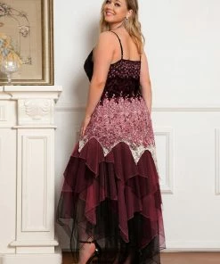 Ever-Pretty US Plus Size V Neck Asymmetrical Hems Prom Dresses 40 Ever-Pretty US Plus Size V Neck Asymmetrical Hems Prom Dresses