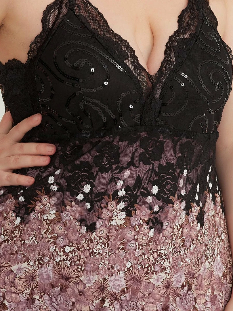 Ever-Pretty US Plus Size V Neck Asymmetrical Hems Prom Dresses 18 Ever-Pretty US Plus Size V Neck Asymmetrical Hems Prom Dresses