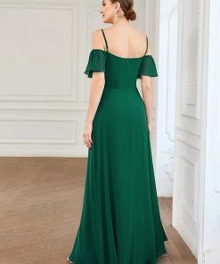 Ever-Pretty US SHOP BY OCCASION Flowy Cold Shoulder Flare Sleeves Bridesmaid Dress With Side Split 49 Ever-Pretty US SHOP BY OCCASION Flowy Cold Shoulder Flare Sleeves Bridesmaid Dress With Side Split