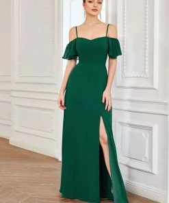 Ever-Pretty US SHOP BY OCCASION Flowy Cold Shoulder Flare Sleeves Bridesmaid Dress With Side Split 50 Ever-Pretty US SHOP BY OCCASION Flowy Cold Shoulder Flare Sleeves Bridesmaid Dress With Side Split
