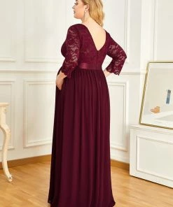 Ever-Pretty US Plus Size Long Lace Sleeve Maternity Formal Dresses Maternity Dresses