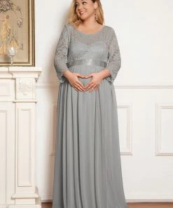 Ever-Pretty US Plus Size Long Lace Sleeve Maternity Formal Dresses Maternity Dresses