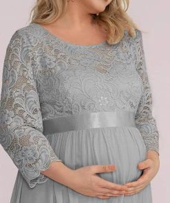 Ever-Pretty US Plus Size Sweetheart 3/4 Sleeve Floor-Length Lace Maternity Dress Maternity Dresses 37 Ever-Pretty US Plus Size Sweetheart 3/4 Sleeve Floor-Length Lace Maternity Dress Maternity Dresses