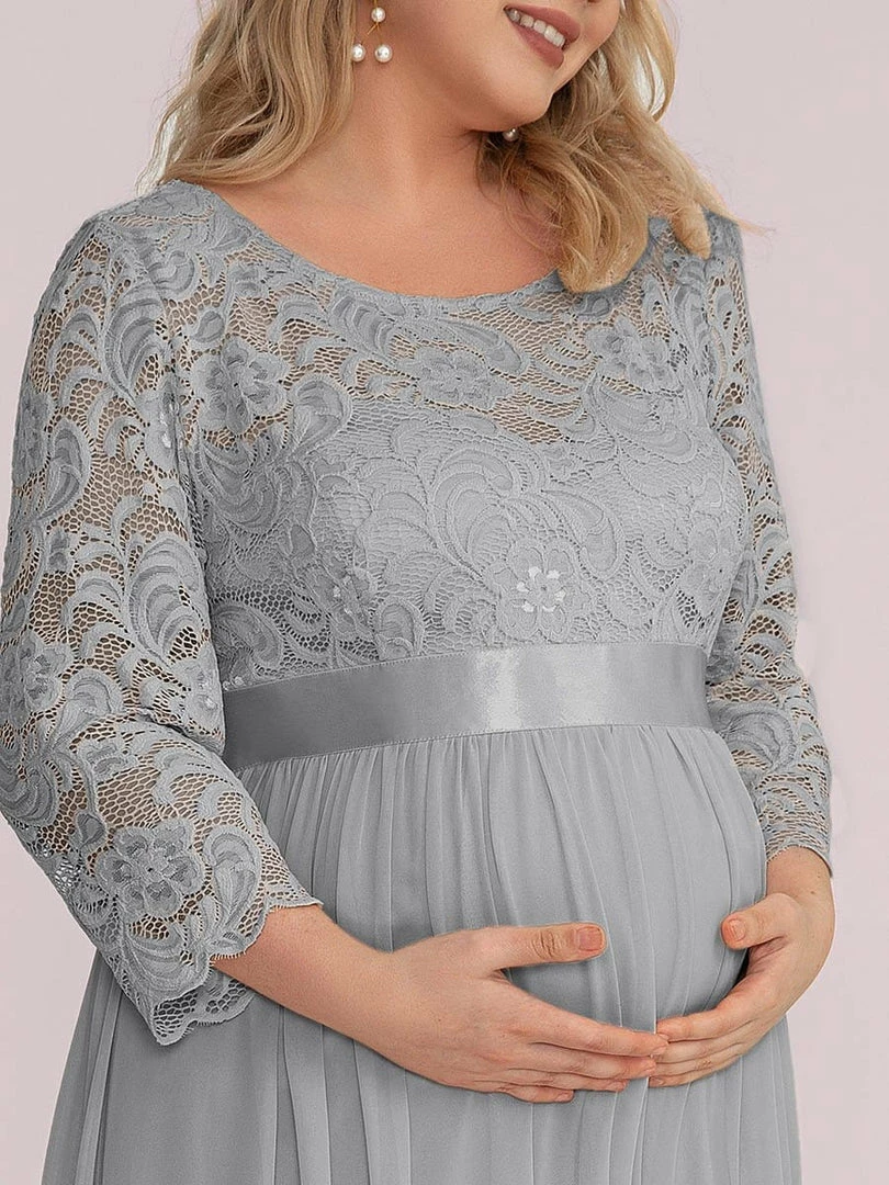 Ever-Pretty US Plus Size Sweetheart 3/4 Sleeve Floor-Length Lace Maternity Dress Maternity Dresses 10 Ever-Pretty US Plus Size Sweetheart 3/4 Sleeve Floor-Length Lace Maternity Dress Maternity Dresses