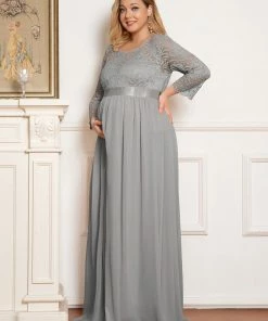 Ever-Pretty US Plus Size Sweetheart 3/4 Sleeve Floor-Length Lace Maternity Dress Maternity Dresses 35 Ever-Pretty US Plus Size Sweetheart 3/4 Sleeve Floor-Length Lace Maternity Dress Maternity Dresses