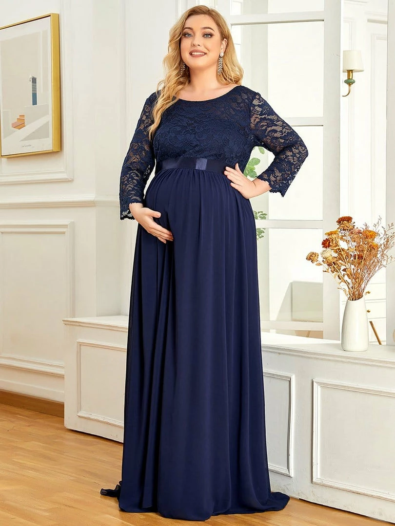 Ever-Pretty US Plus Size Sweetheart 3/4 Sleeve Floor-Length Lace Maternity Dress Maternity Dresses 15 Ever-Pretty US Plus Size Sweetheart 3/4 Sleeve Floor-Length Lace Maternity Dress Maternity Dresses
