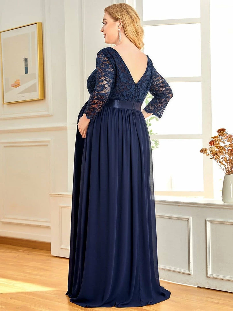 Ever-Pretty US Plus Size Sweetheart 3/4 Sleeve Floor-Length Lace Maternity Dress Maternity Dresses 16 Ever-Pretty US Plus Size Sweetheart 3/4 Sleeve Floor-Length Lace Maternity Dress Maternity Dresses