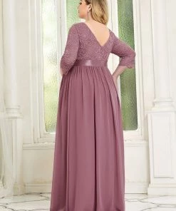 Ever-Pretty US Plus Size Sweetheart 3/4 Sleeve Floor-Length Lace Maternity Dress Maternity Dresses 51 Ever-Pretty US Plus Size Sweetheart 3/4 Sleeve Floor-Length Lace Maternity Dress Maternity Dresses