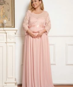 Ever-Pretty US Plus Size Sweetheart 3/4 Sleeve Floor-Length Lace Maternity Dress Maternity Dresses 49 Ever-Pretty US Plus Size Sweetheart 3/4 Sleeve Floor-Length Lace Maternity Dress Maternity Dresses