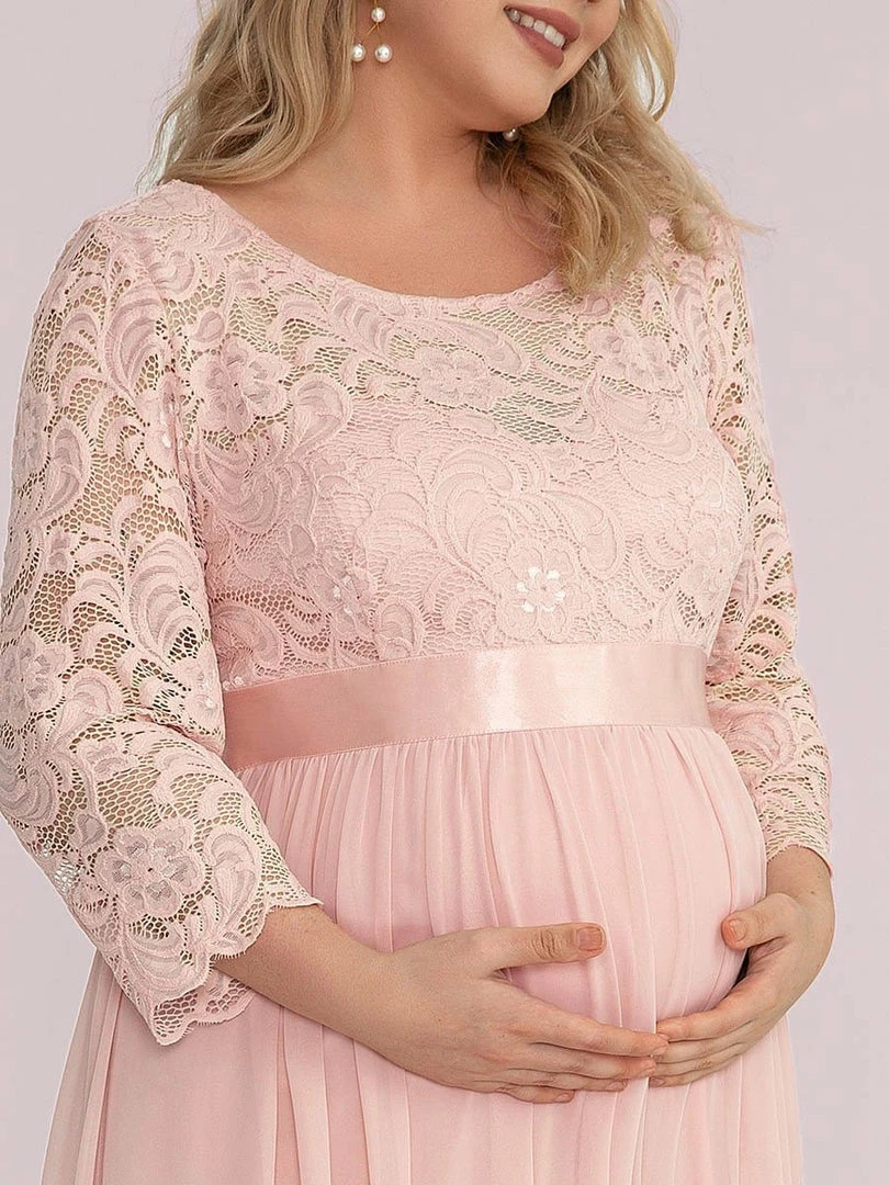 Ever-Pretty US Plus Size Sweetheart 3/4 Sleeve Floor-Length Lace Maternity Dress Maternity Dresses 28 Ever-Pretty US Plus Size Sweetheart 3/4 Sleeve Floor-Length Lace Maternity Dress Maternity Dresses