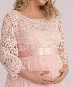 Ever-Pretty US Plus Size Long Lace Sleeve Maternity Formal Dresses Maternity Dresses
