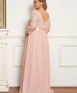Ever-Pretty US Plus Size Long Lace Sleeve Maternity Formal Dresses Maternity Dresses
