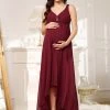 Ever-Pretty US Jeweled Top Asymmetrical Formal Maternity Dress