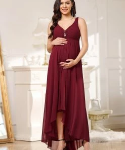 Ever-Pretty US Jeweled Top Asymmetrical Formal Maternity Dress