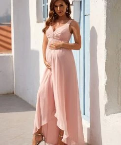 Ever-Pretty US Jeweled Top Asymmetrical Formal Maternity Dress
