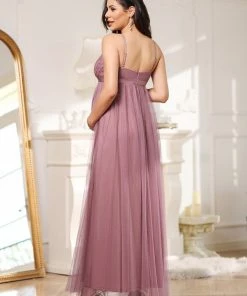 Ever-Pretty US Ruched Spaghetti Strap V-Neck A-Line Maternity Dress SHOP BY OCCASION