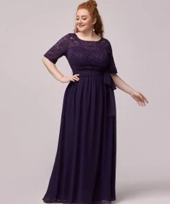 Ever-Pretty US Maxi Long Lace Illusion Plus Size Mother Of The Bride Dresses Party Dresses 78 Ever-Pretty US Maxi Long Lace Illusion Plus Size Mother Of The Bride Dresses Party Dresses