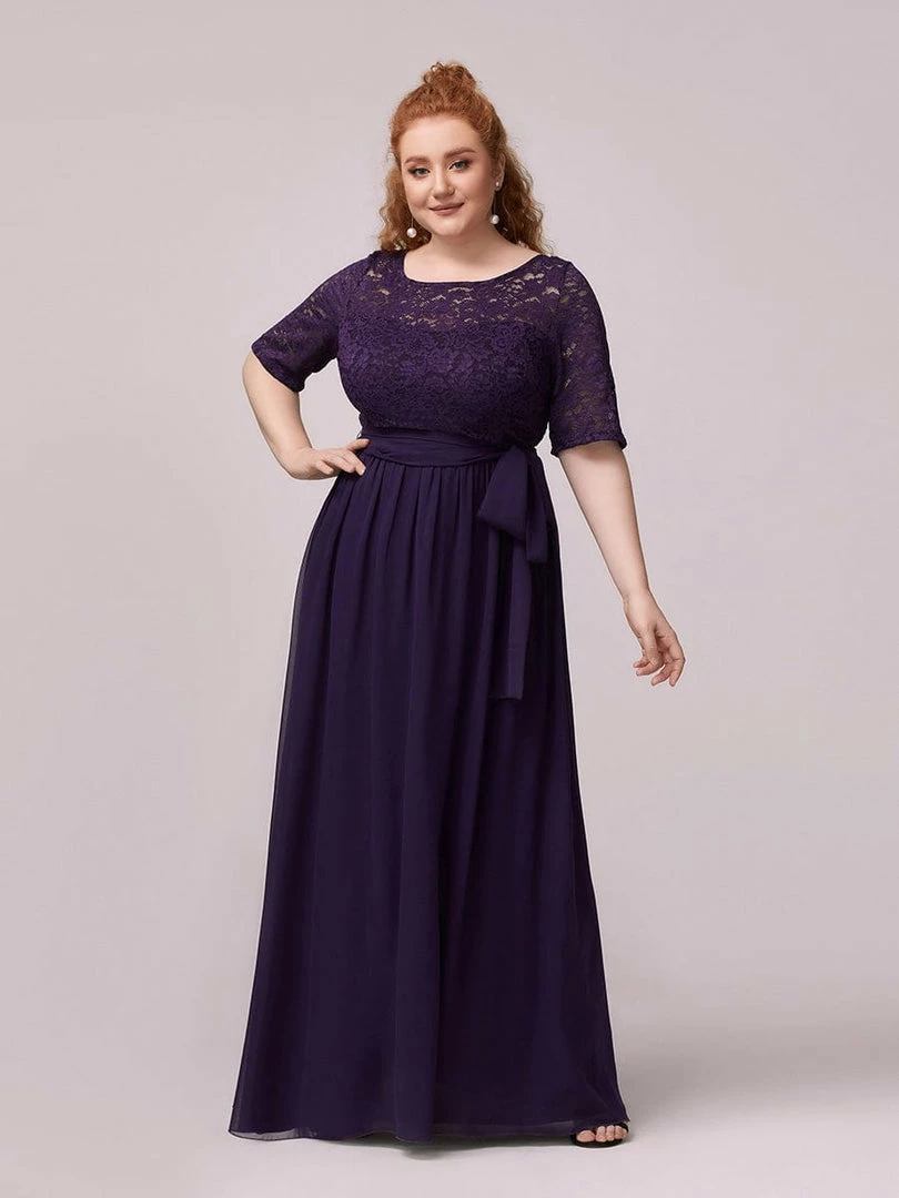 Ever-Pretty US Maxi Long Lace Illusion Plus Size Mother Of The Bride Dresses Party Dresses 31 Ever-Pretty US Maxi Long Lace Illusion Plus Size Mother Of The Bride Dresses Party Dresses