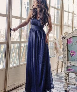 Ever-Pretty US Double V Neck Floor Length Sparkly Evening Dresses For Party SHOP BY OCCASION