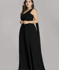 Ever-Pretty US Plus Size Chiffon One Shoulder Formal Evening Dresses For Women Prom Dresses